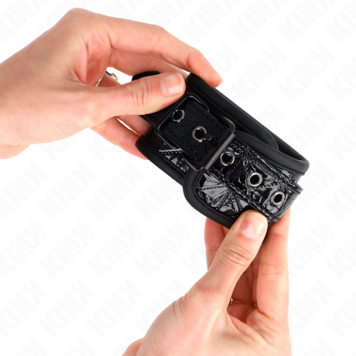 KINK - PULSO PADRÃO DIAMANTE PRETO AJUSTÁVEL 17-26 CM X 5.5 CM