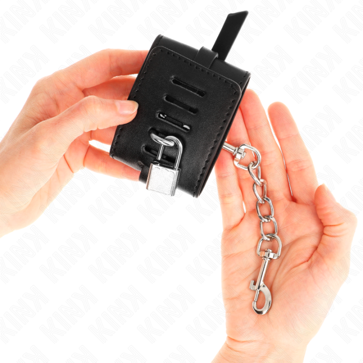 KINK - REMOÇÕES DE PULSO COM BLOQUEIO DELUXE PRETO AJUSTÁVEIS 14.5-21 CM X 6 CM
