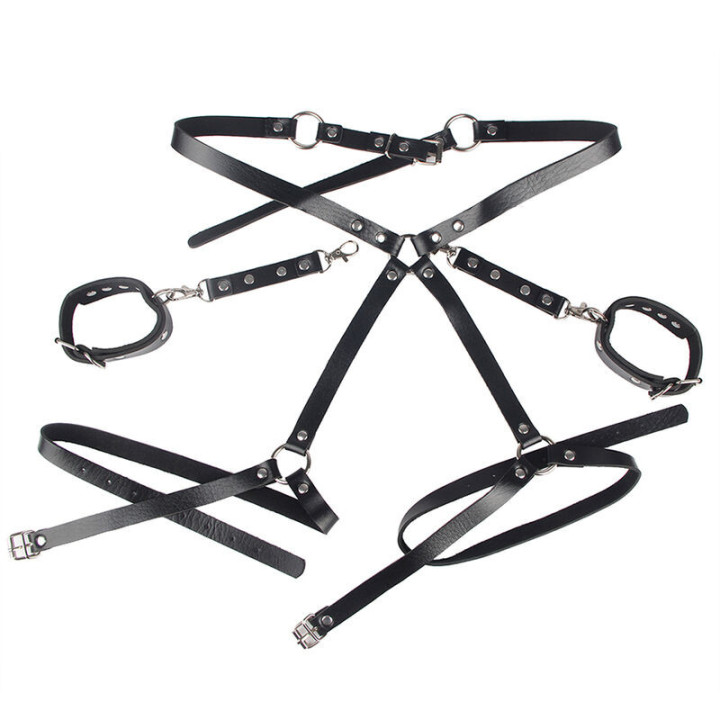 SUBBLIME - 953690 ALGEMAS COM CINTO DE BONDAGE PRETO TAMANHO ÚNICO