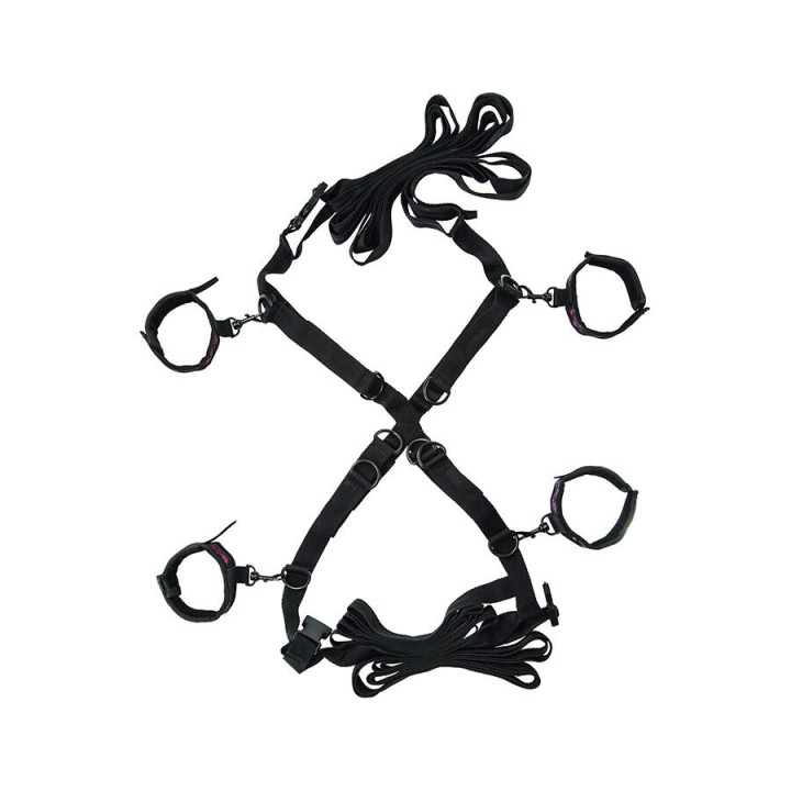 CALEXOTICS - SCANDAL CONJUNTO DE BRAÇADEIRAS DE CAMA CRUZADA
