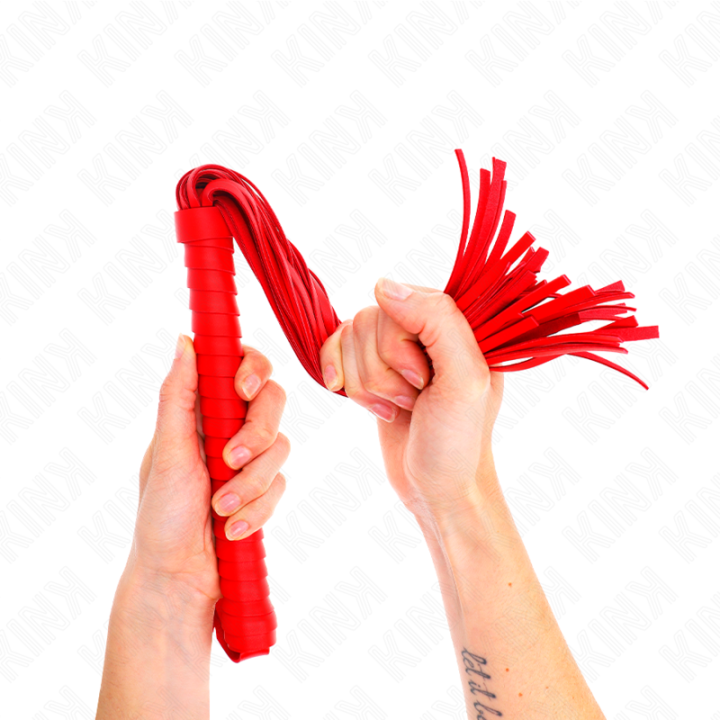 KINK - CHICOTE COM CABO TEXTURADO VERMELHO 48.5 CM