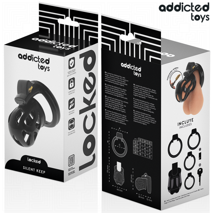 ADDICTED TOYS LOCKED - GAIOLA PARA PÊNIS SILENT KEEP 7.5 CM