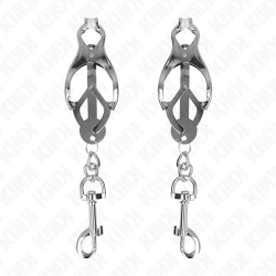 KINK - PINÇAS DE TREVO JAPONÊS COM GANCHOS PRATA