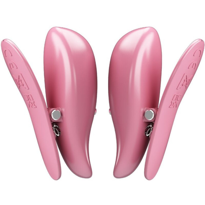 PRETTY LOVE - CAILEY NIPPLE CLAMPS 10 VIBRAÇÕES CONTROLE REMOTO ROSA