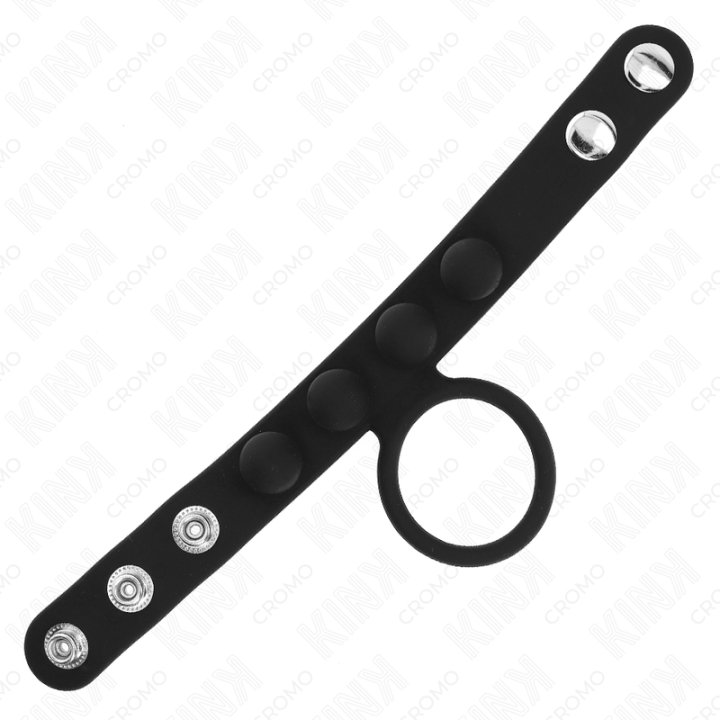 KINK - ANEL DE COURO PARA PÊNIS 3.5 CM COM FECHO DE PRESSÃO 23 X 2 CM