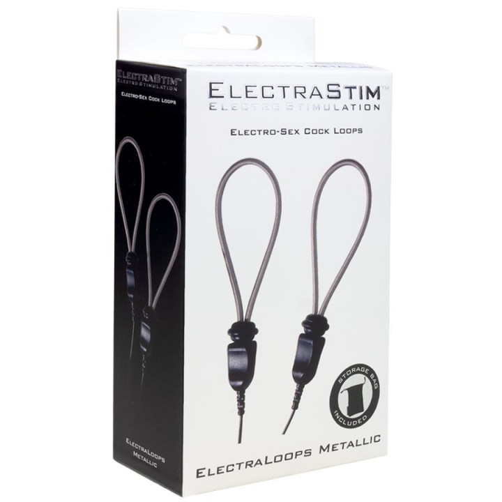 ELECTRASTIM - ANÉIS DE PÊNIS DE METAL AJUSTÁVEIS ELECTRALOOPS E-STIM