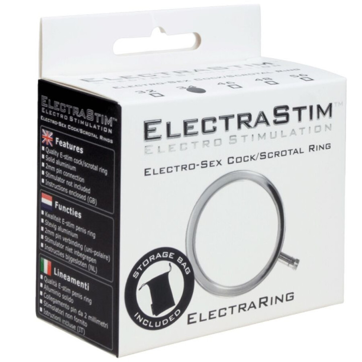 ELECTRASTIM - ANEL DE METAL PARA PÊNIS ELECTRARINGS 34 MM