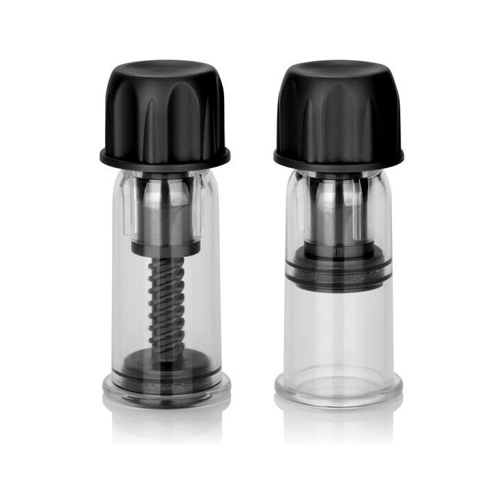 CALEXOTICS - VENTOSA DE SUCÇÃO DE MAMILOS VACCUM TWIST PRETA