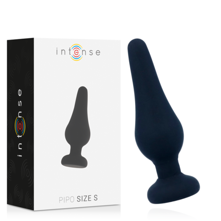 INTENSE - PLUG ANAL PIPO S SILICONE PRETO 9.8 CM