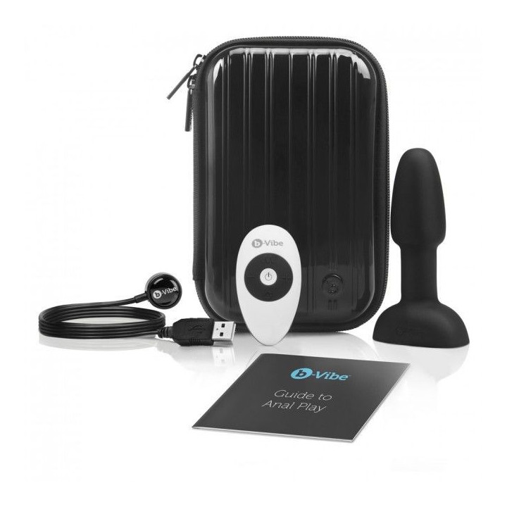 B-VIBE - PLUG ANAL DE CONTROLE REMOTO RIMMING PETITE PRETO