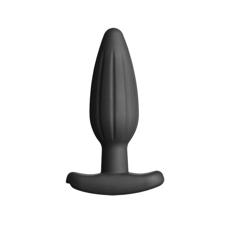 ELECTRASTIM - PLUG ANAL DE SILICONE PRETO ROCKER MÉDIO