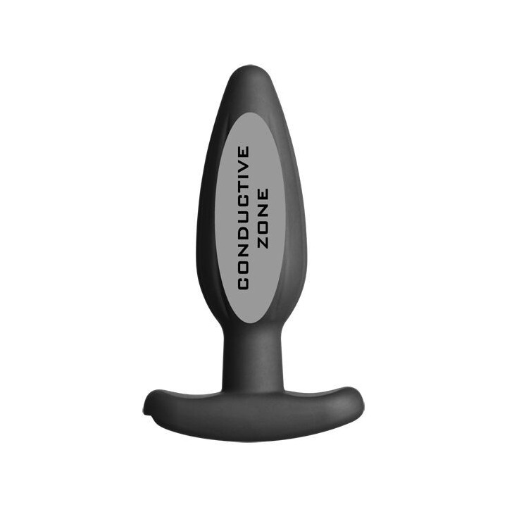 ELECTRASTIM - PLUG ANAL DE SILICONE PRETO ROCKER MÉDIO
