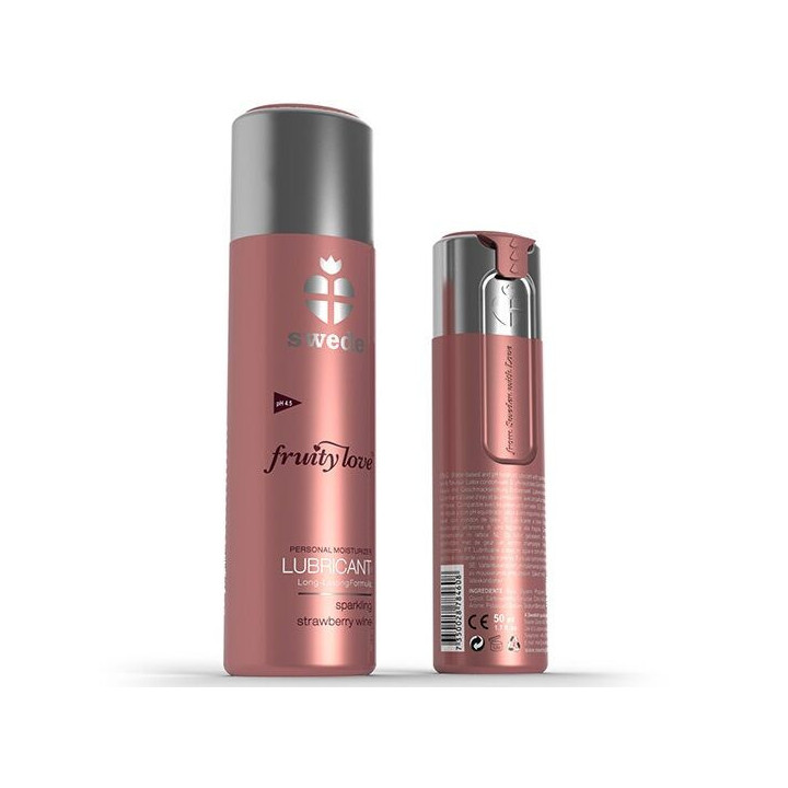 SWEDE - FRUITY LOVE LUBRIFICANTE ESPUMANTE MORANGO VINHO 100 ML