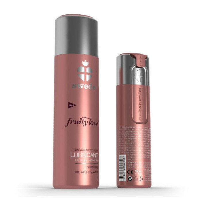 SWEDE - FRUITY LOVE LUBRIFICANTE ESPUMANTE MORANGO VINHO 50 ML