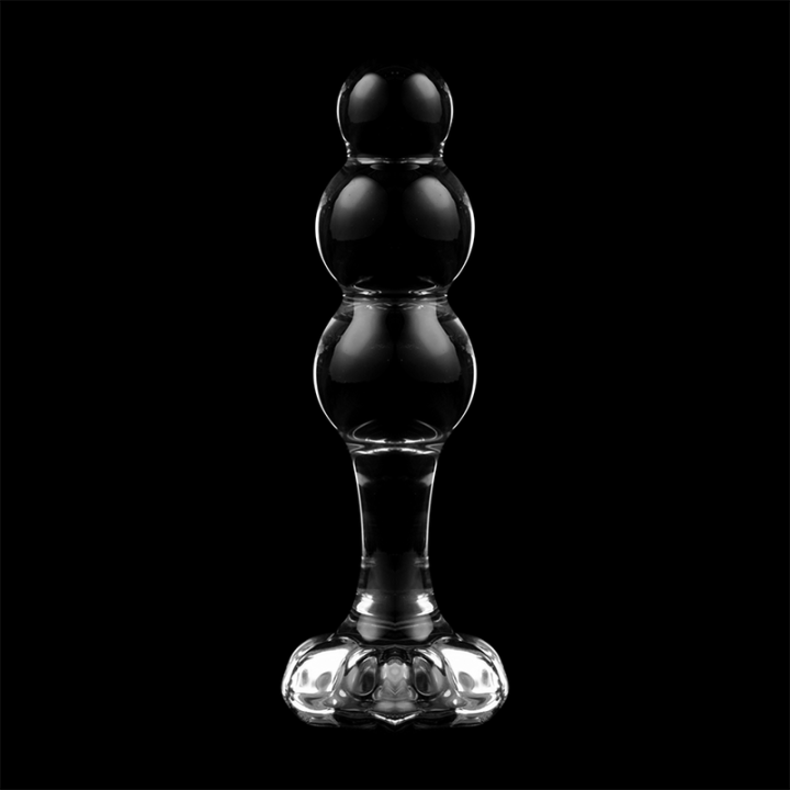 NEBULA SERIES BY IBIZA - MODELO 1 PLUG VIDRO BOROSILICADO TRANSPARENTE 10.5 CM -O- 3 CM