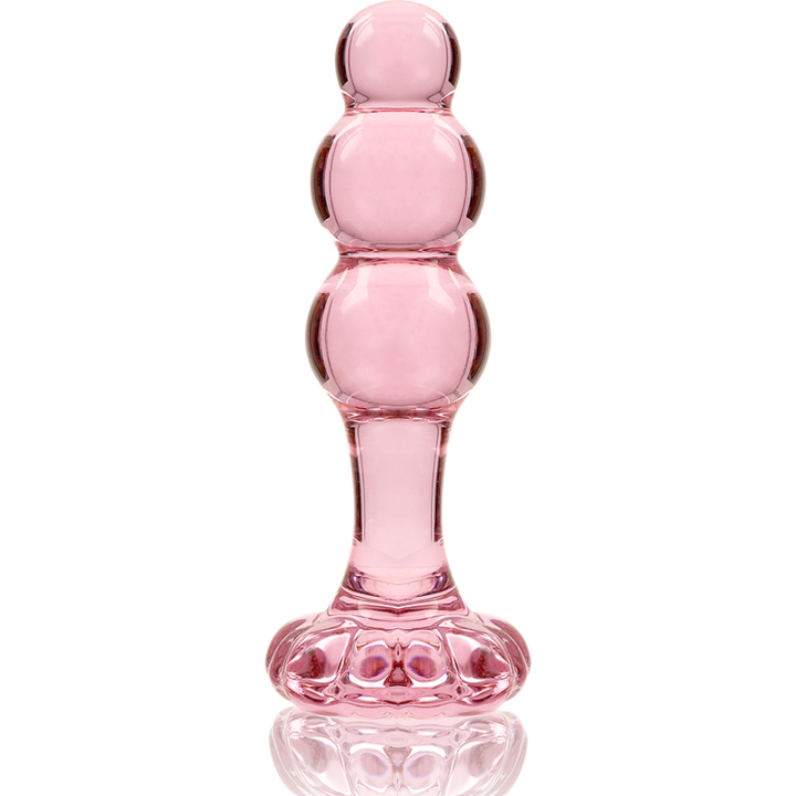NEBULA SERIES BY IBIZA - MODELO 1 PLUG ANAL VIDRO BOROSILICADO ROSA 10.5 CM -O- 3 CM