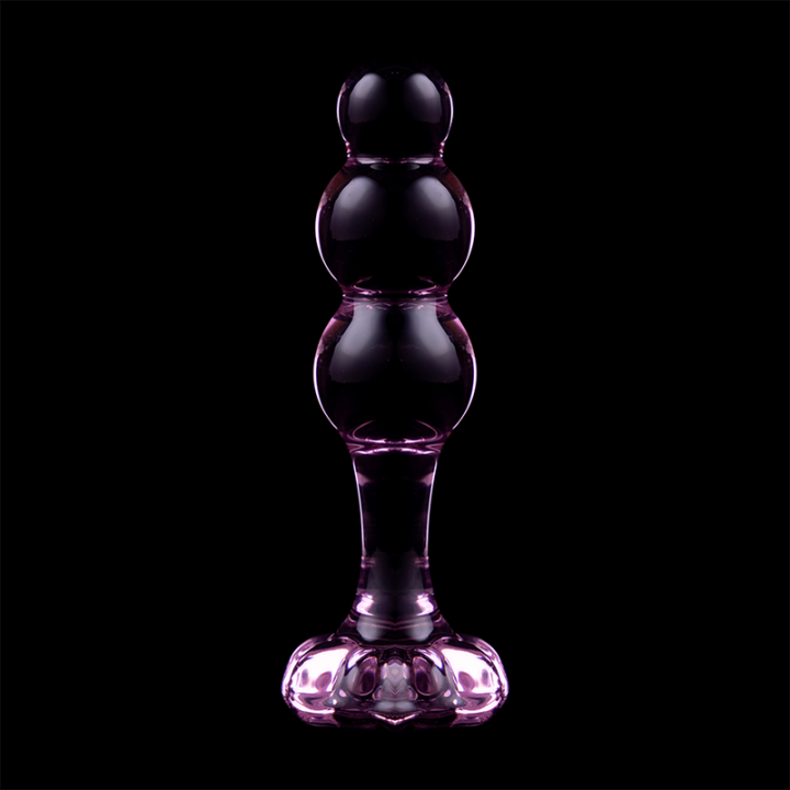 NEBULA SERIES BY IBIZA - MODELO 1 PLUG ANAL VIDRO BOROSILICADO ROSA 10.5 CM -O- 3 CM