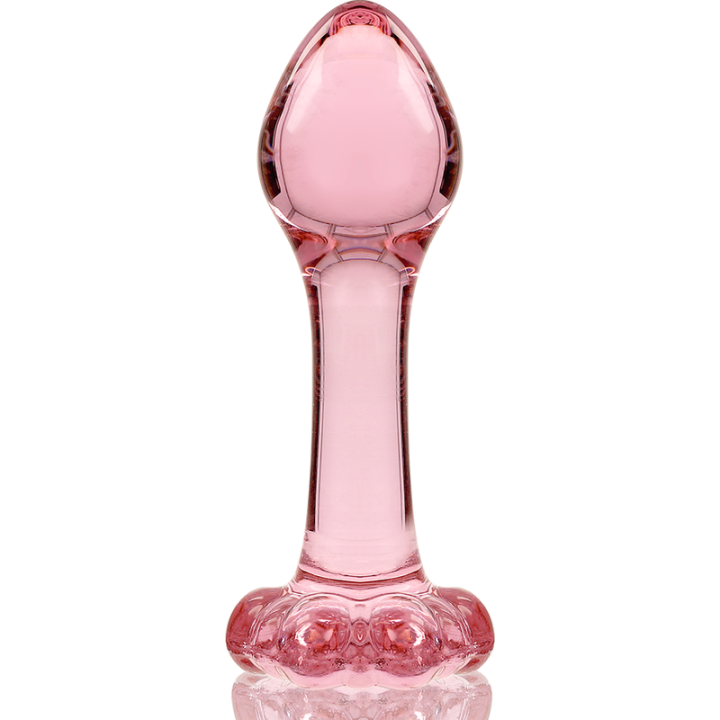 NEBULA SERIES BY IBIZA - MODELO 2 PLUG ANAL VIDRO BOROSILICADO ROSA 11 CM -O- 3.5 CM