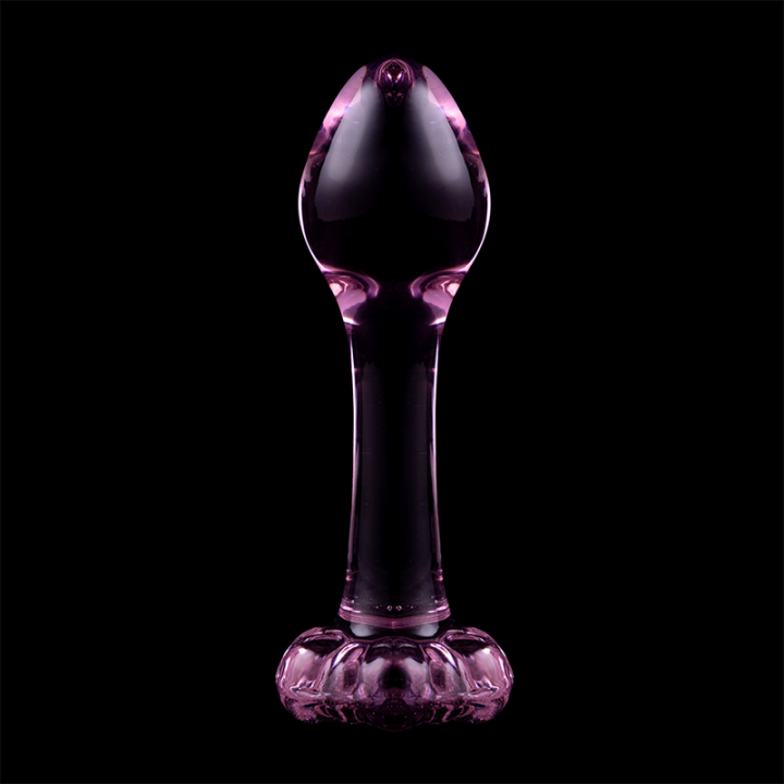 NEBULA SERIES BY IBIZA - MODELO 2 PLUG ANAL VIDRO BOROSILICADO ROSA 11 CM -O- 3.5 CM