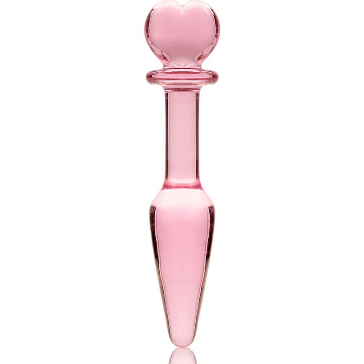 NEBULA SERIES BY IBIZA - MODELO 7 ANAL PLUG VIDRO BOROSILICADO ROSA 13.5 CM -O- 3 CM