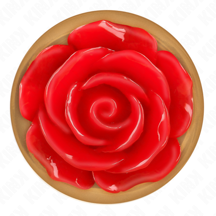 KINK - PLUG ANAL ROSA OURO COM ROSA VERMELHA L