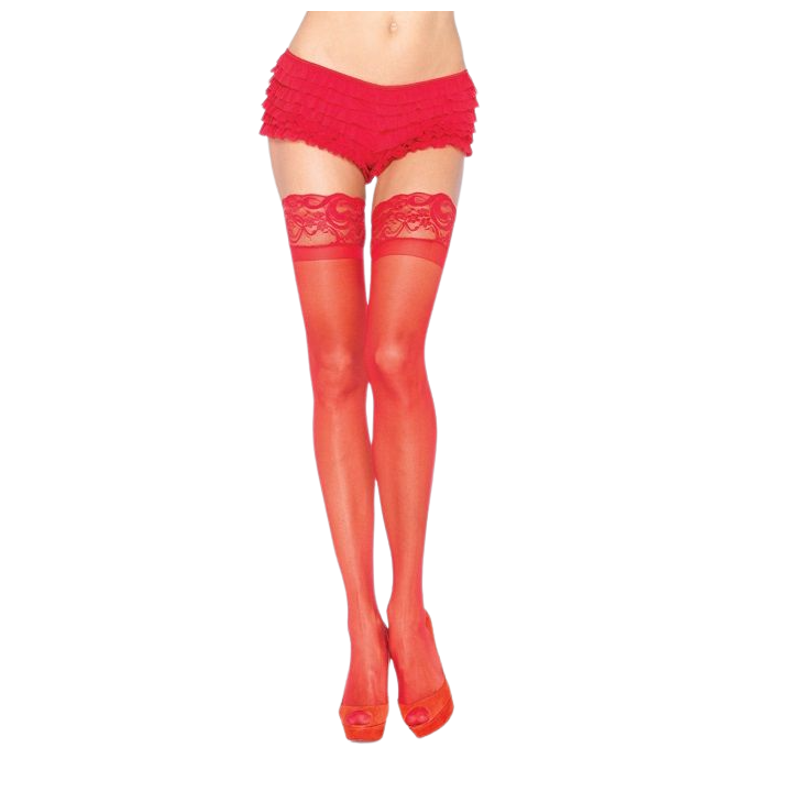 LEG AVENUE - CALA VERMELHA COM RENDA AUTOADESIVA