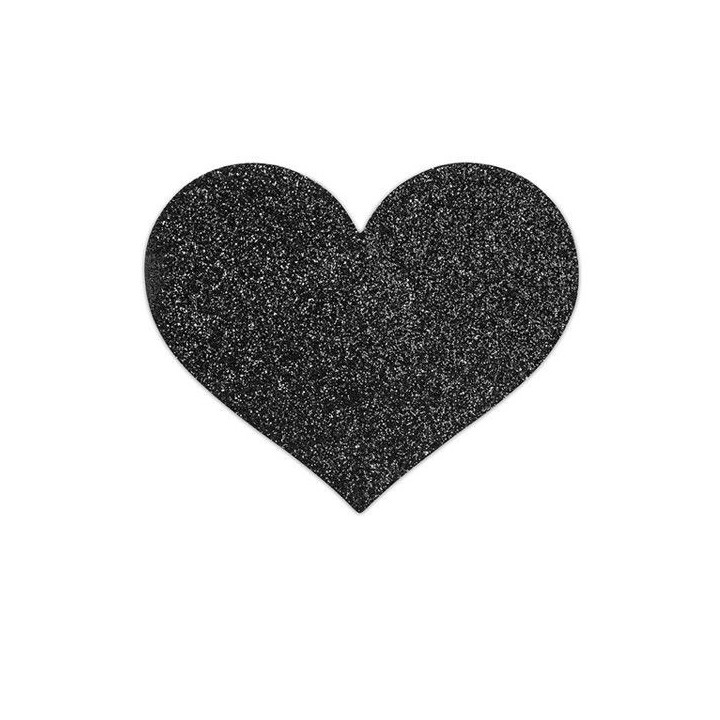 BIJOUX - INDISCRETS FLASH BLACK HEART NIPPLE CUTS