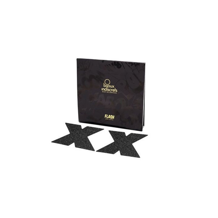 BIJOUX - INDISCRETS NIPPLE CAPS FLASH CROSS PRETO