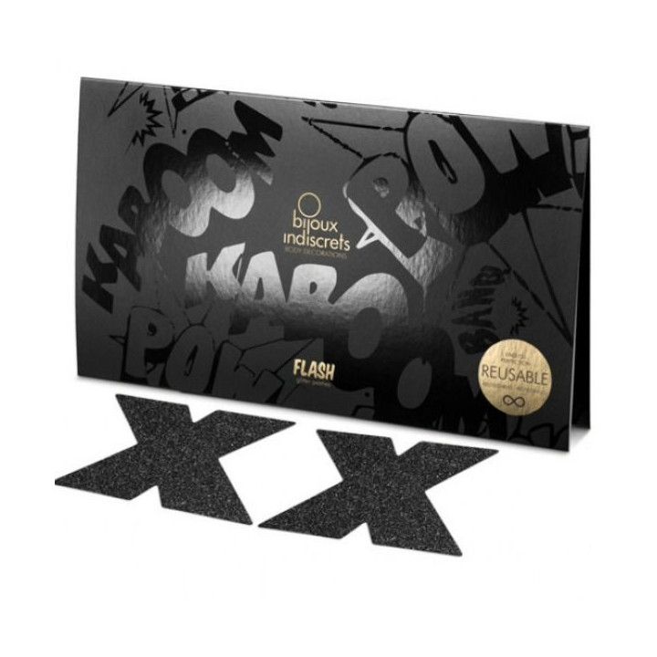 BIJOUX - INDISCRETS NIPPLE CAPS FLASH CROSS PRETO