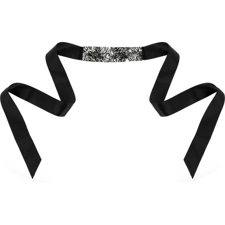 COQUETTE CHIC DESIRE - MSCARA DE RENDA PRETA COM FITA