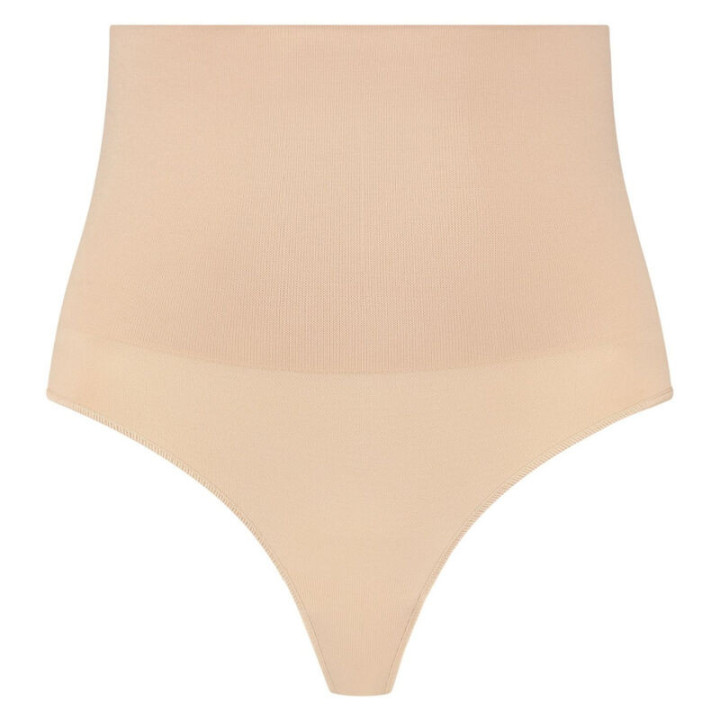 BYE-BRA - CINTO SEM EMENDA ESTILO TANGA BEIGE TAMANHO M