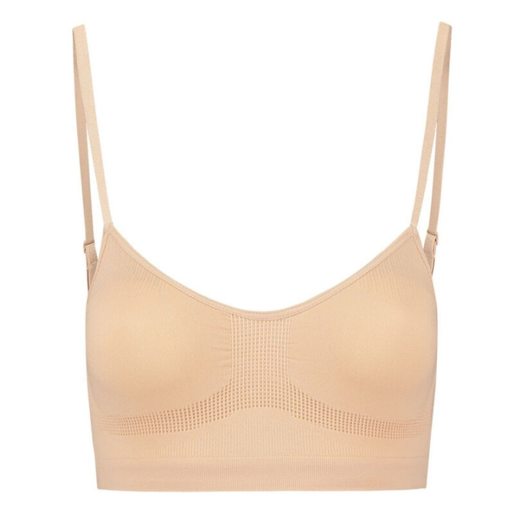 BYE-BRA - MEDIUM CONTROL SUTI SEM PONTOS BEIGE TAMANHO L