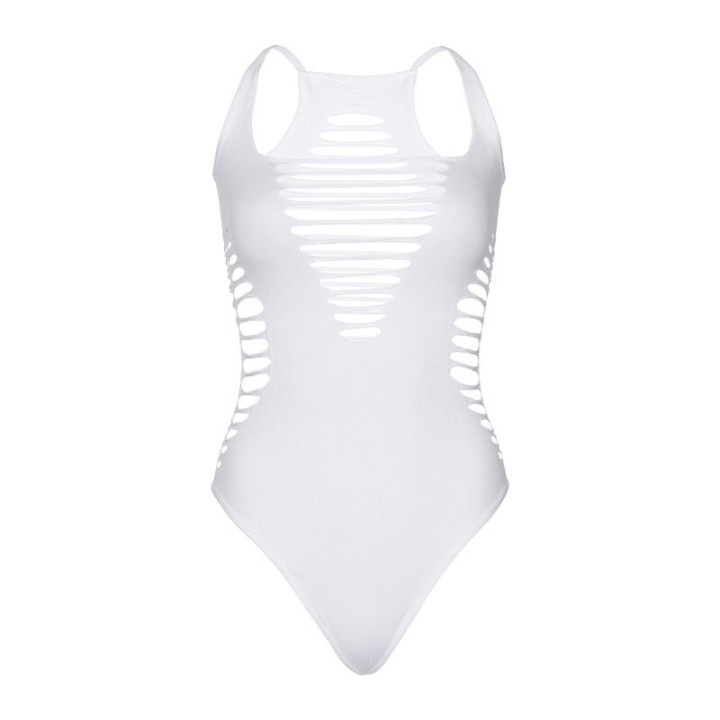 LEG AVENUE - BODY THONG RACERBACK BRANCO