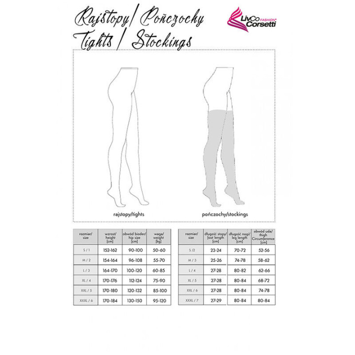 LIVCO CORSETTI FASHION - GRARDDIS LC XG042 MEIAS PRETAS TAMANHO ÚNICO