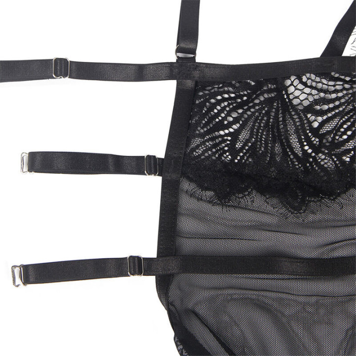 SUBBLIME - BABYDOLL COM ALAS DE RENDA AJUSTVEIS PRETO S/M