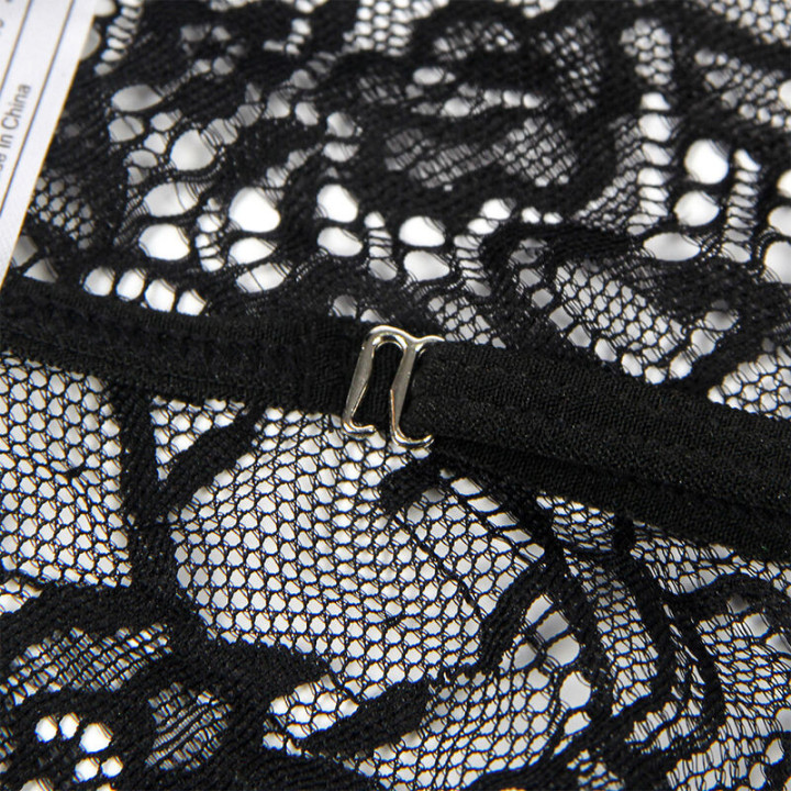 SUBBLIME - FANTASIA DE POLÍCIA DE CORPO DE RENDA PRETO L/XL
