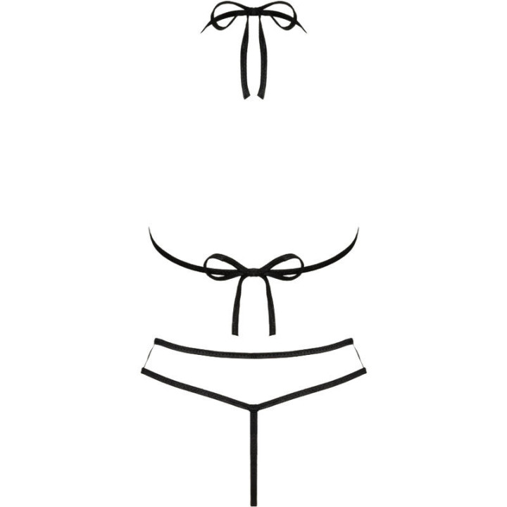 LIVCO CORSETTI FASHION - JIMENA LC 20216 BRA + TANGA PRETO TAMANHO ÚNICO