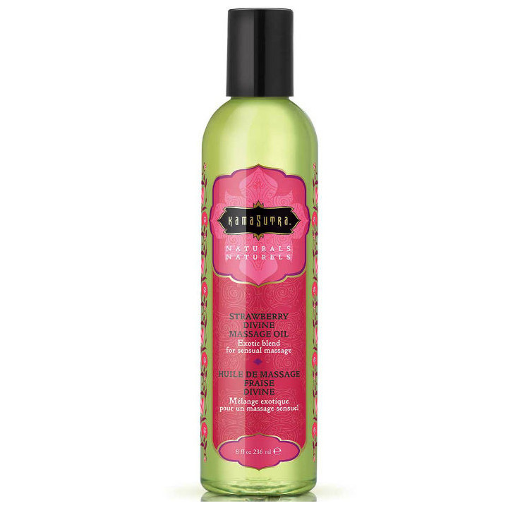 KAMASUTRA - ÓLEO DE MASSAGEM DE MORANGO DIVINO NATURALS 236ML