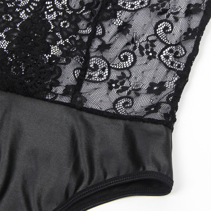 SUBBLIME - 954383 BODY SEXY COM CINTA-LIGA PRETO S/M