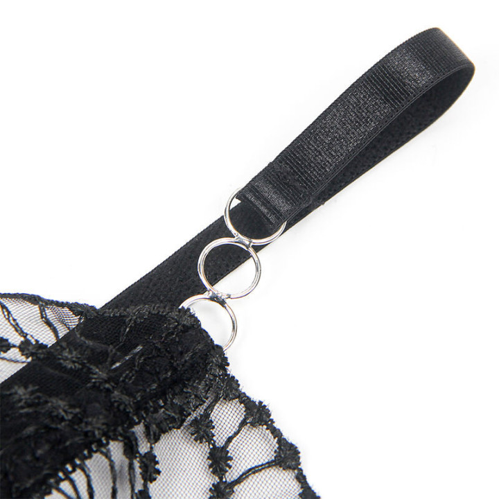 SUBBLIME - 955229 BODY TRANSPARENTE COM RENDA OCA PRETO L/XL