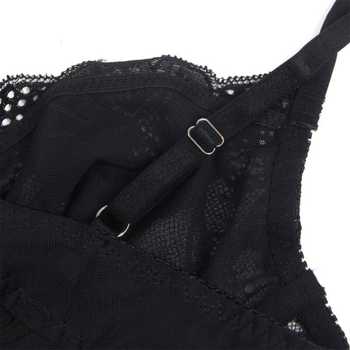 SUBBLIME - 955625 BODY DE RENDA COM FECHO NA PARTE INFERIOR PRETO L/XL