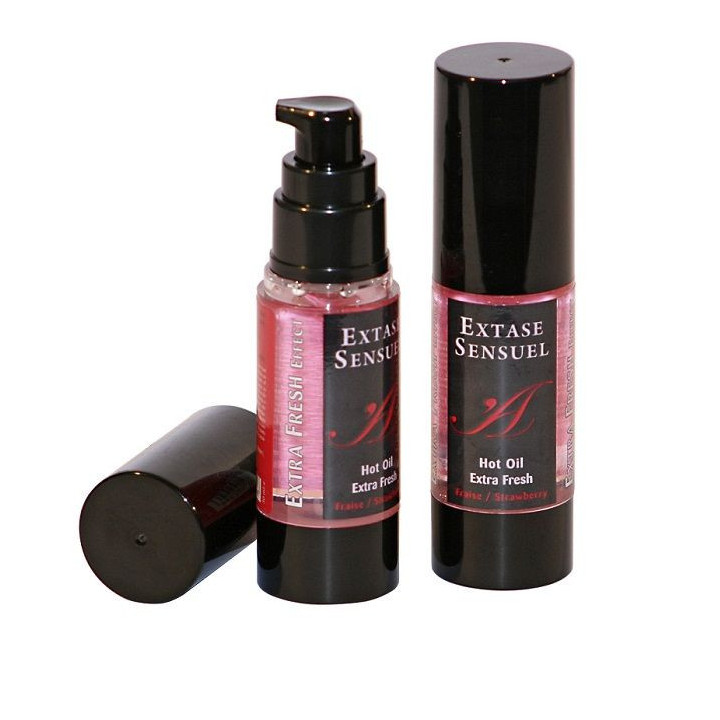 EXTASE SENSUAL - ÓLEO DE MASSAGEM COM EFEITO MORANGO EXTRA FRESCO 30 ML