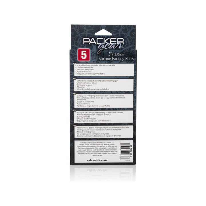 CALEXOTICS - EMBALAGEM DE SILICONE PÊNIS 12.75 CM CARNE