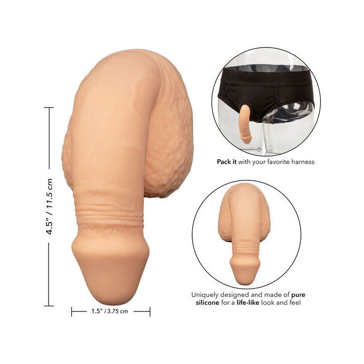 CALEXOTICS - EMBALAGEM DE SILICONE PÊNIS 12.75 CM CARNE