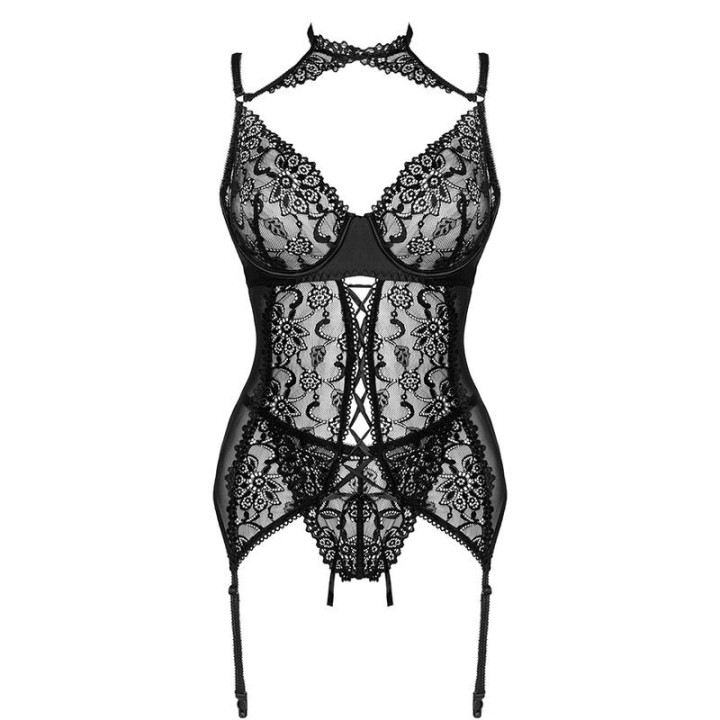 LIVCO CORSETTI FASHION - COLEO GIELLANDRA FOR THE SENSES CORSET + CALCINHA PRETA