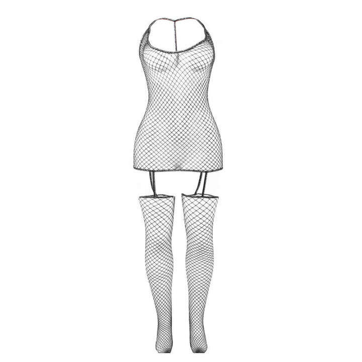 SUBBLIME - 951955 BODYSTOCKING DE REDE ARRASTO BRILHANTE TAMANHO ÚNICO