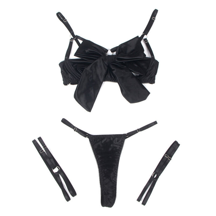 SUBBLIME - 955205 CONJUNTO DE SUTIÃ COM LAÇO PRETO AJUSTÁVEL L/XL
