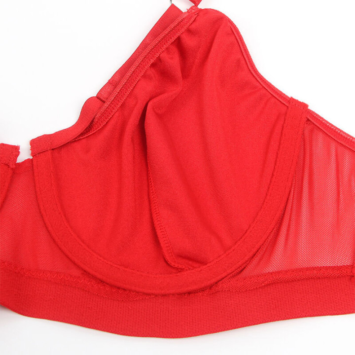 SUBBLIME - 955267 SUTIÃ BONDAGE VERMELHO COM CONJUNTO DE LIGA L/XL