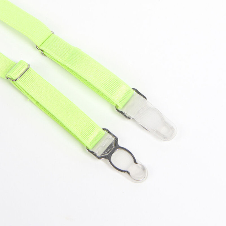 SUBBLIME - 955328 CONJUNTO DE SUTIÃ COM RENDA E LINHAS DE LIGA VERDE E AZUL L/XL