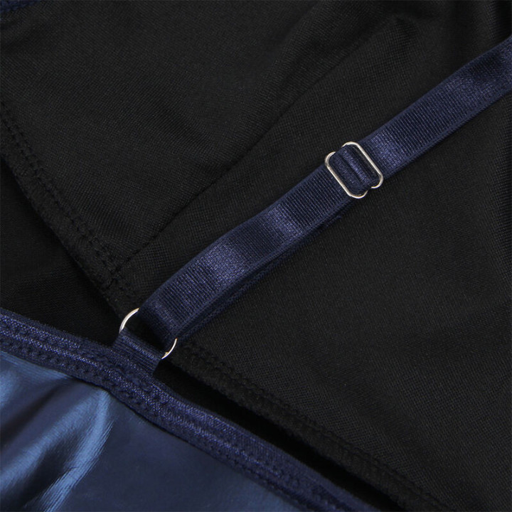 SUBBLIME - 955410 VESTIDO COM ALÇAS DE COURO AZUL S/M